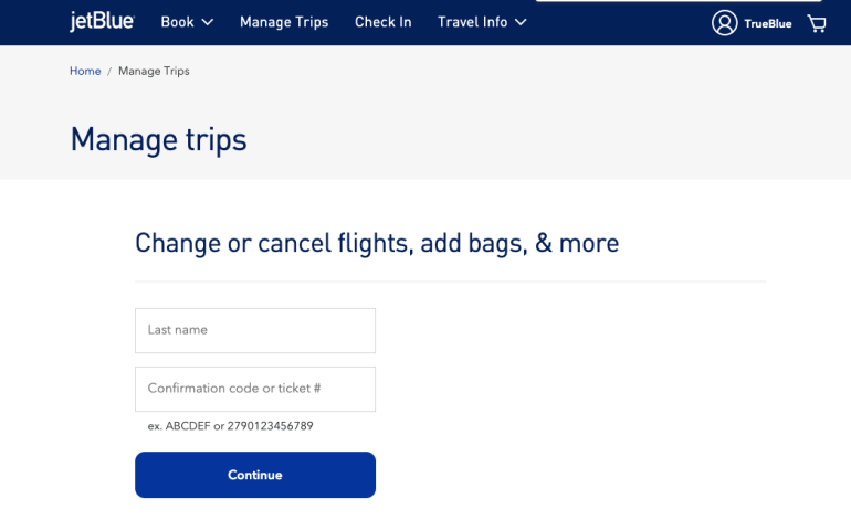 Cancel JetBlue Flight Ticket