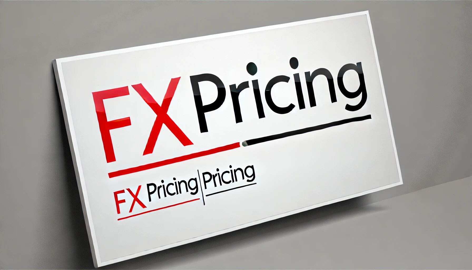 DALL·E 2024-08-27 16.36.53 - A clean and modern image featuring a white background and the company name 'fxpricing' in bold, clear, and professional font. The design should incorp