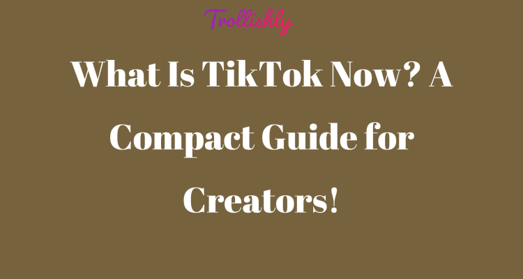 What Is TikTok Now A Compact Guide for Creators!