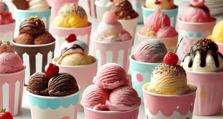 ice cream cups with lids