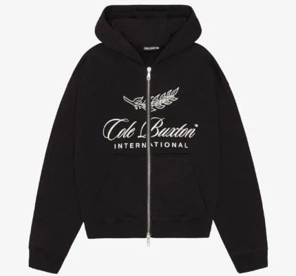 Black Cole Buxton International Zipped Hoodie - Cole Buxton