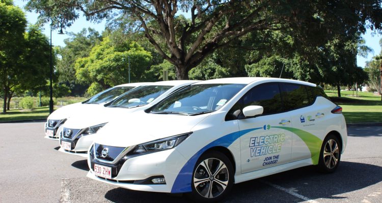 Electric-vehicle-cars-lined-up