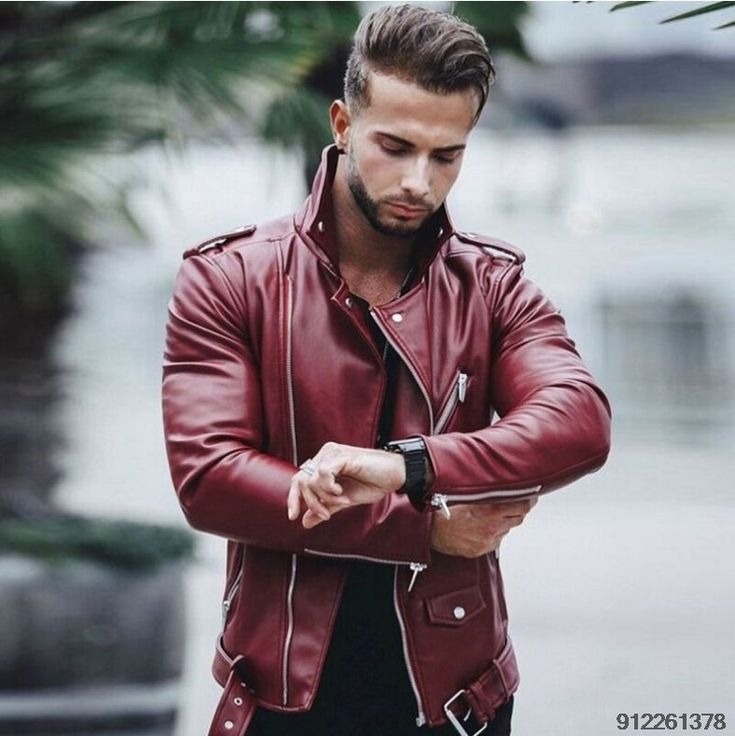 Red Leather Jackets for Men