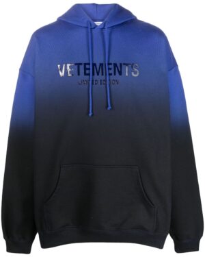 VETEMENTS-Blue-Hoodie-Black-logo-print