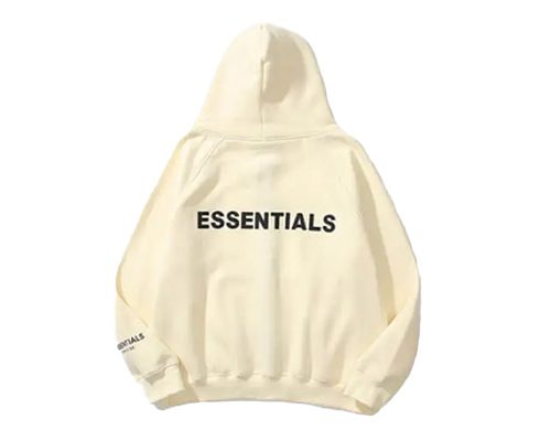 Beige Fog Zip Up Essentials Hoodies