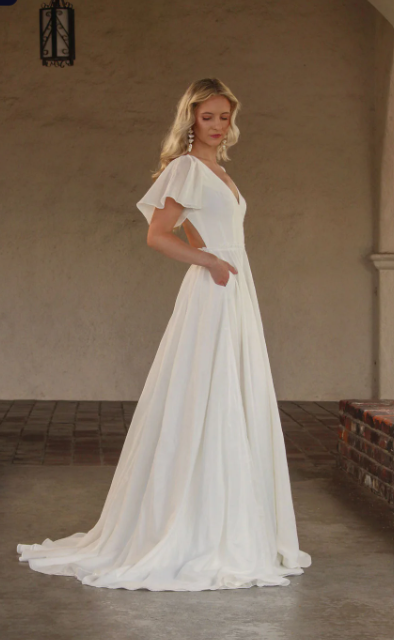 Skai Silk Boho Wedding Dress